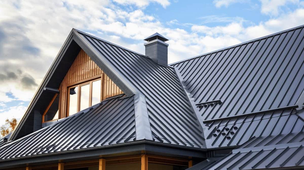 Işıkkent EPDM Kauçuk Çatı – antrasit kenet sistem metal çatıyla kaplanmış müstakil ev
